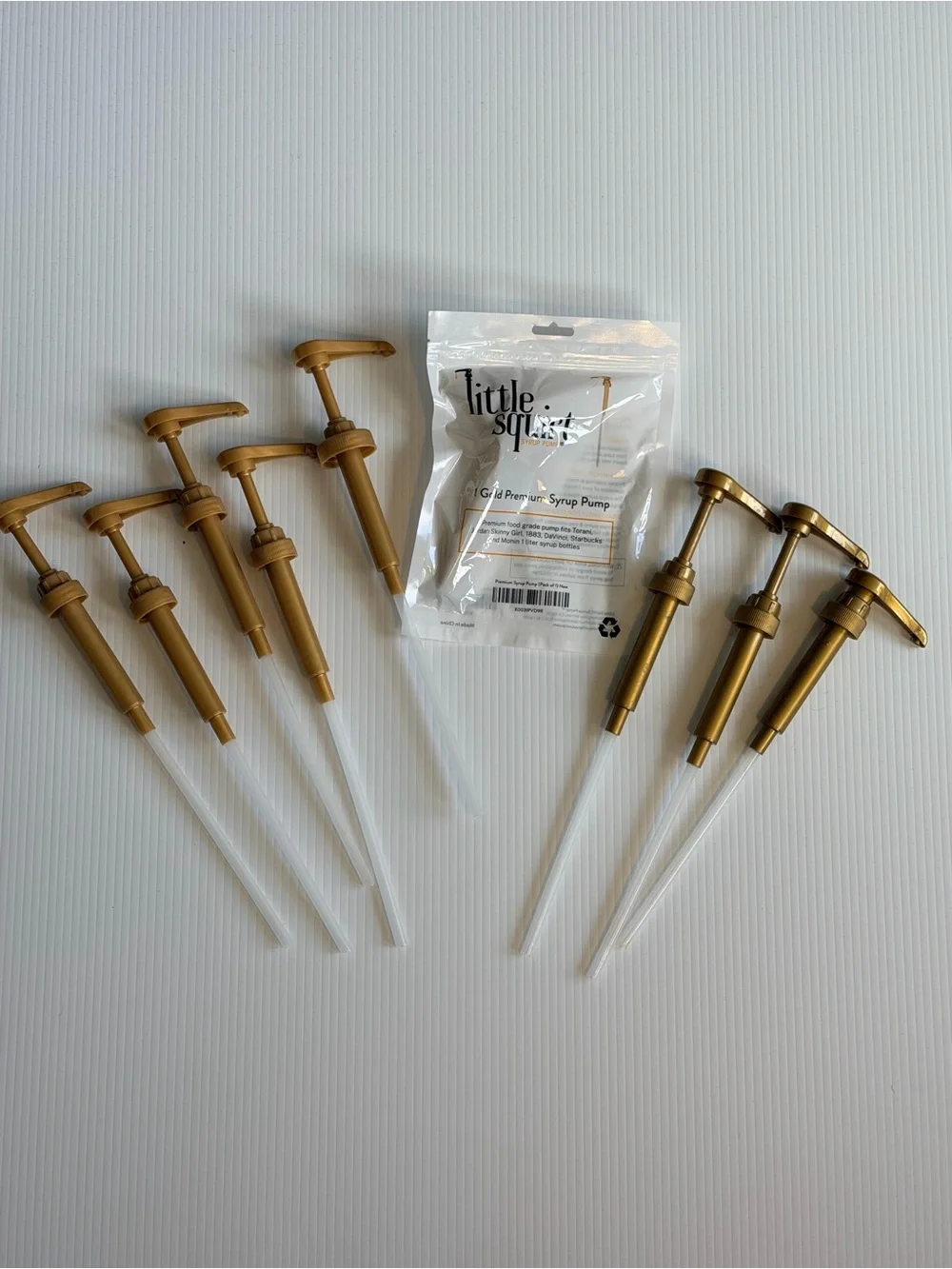 Gold Syrup Pump - Pack of 9